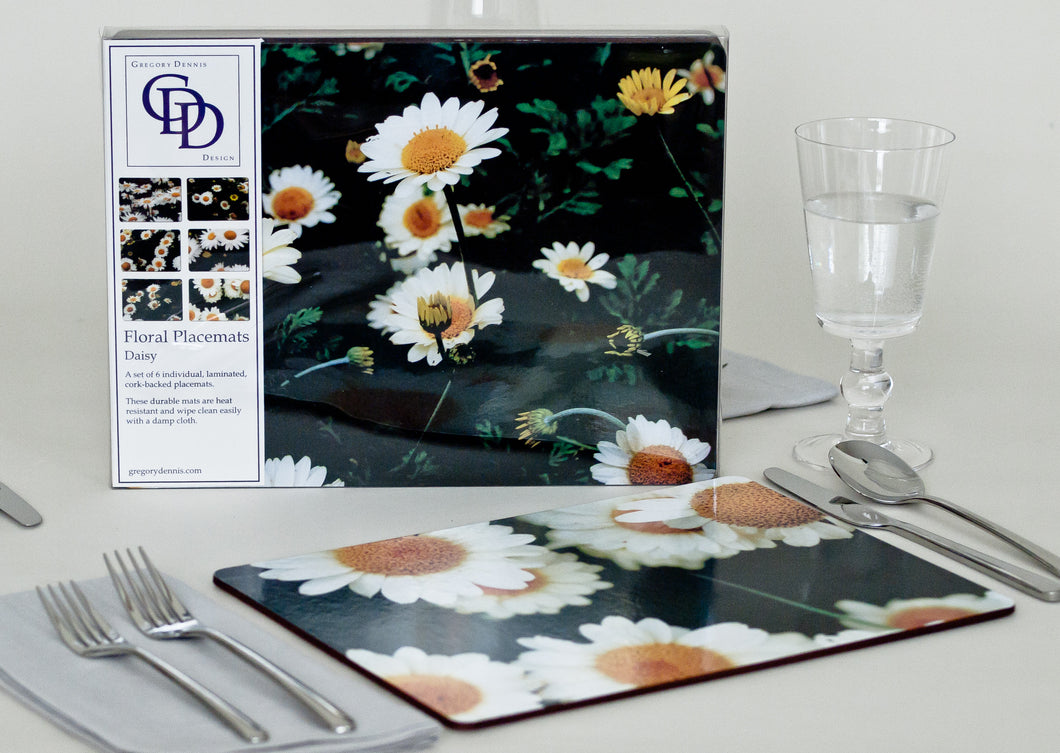 6 Floral Placemats  - Daisy