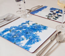Load image into Gallery viewer, 6 Floral Placemats - Delphinium
